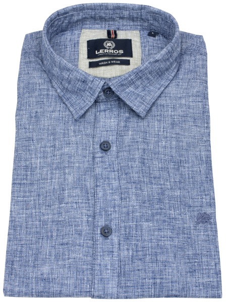 Lerros Kurzarmhemd - Regular Fit - Under Button Down - blau - ohne OVP