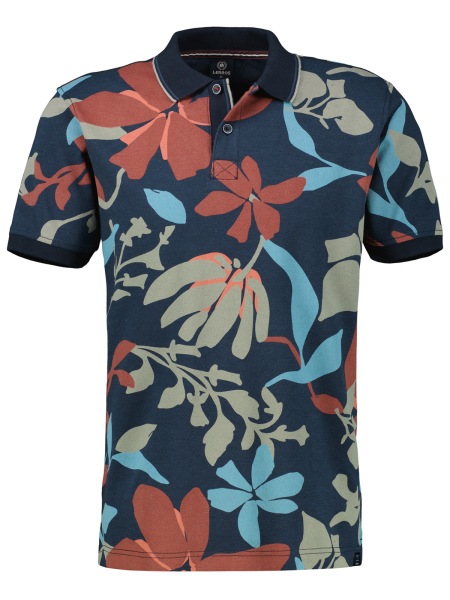 Lerros Poloshirt - Modern Fit - Pique - floraler Print - mehrfarbig - 2543231 485 