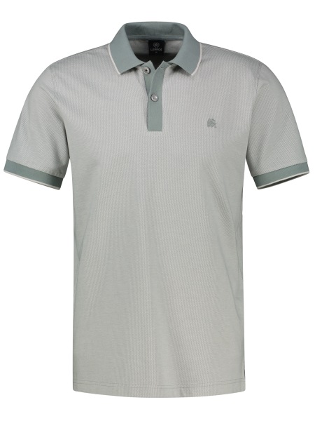 Lerros Poloshirt - Regular Fit - Kontrastkragen - grau