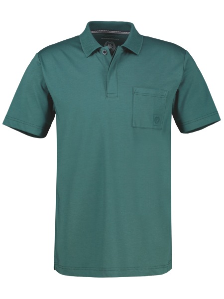 Lerros Poloshirt - Regular Fit - mit Brusttasche - petrol