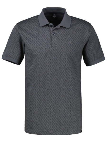 Lerros Poloshirt - Regular Fit - Muster - anthrazit