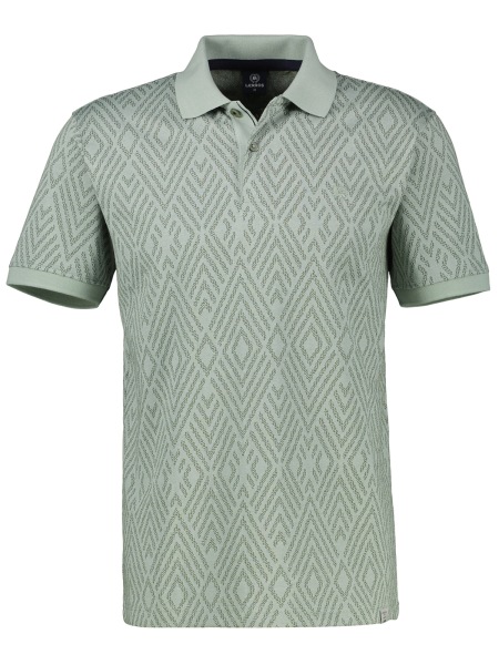 Lerros Poloshirt - Regular Fit - Muster - grün