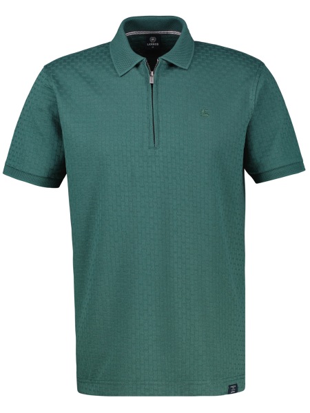 Lerros Poloshirt - Regular Fit - Struktur - Reissverschluss - petrol