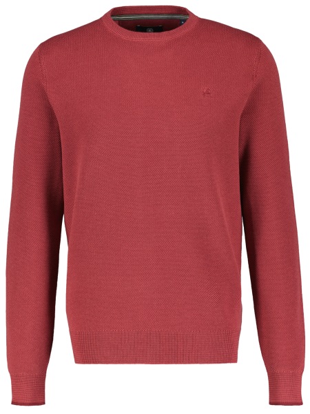 Lerros Pullover - Modern Fit - Rundhals-Ausschnitt - Struktur - rot - ohne OVP