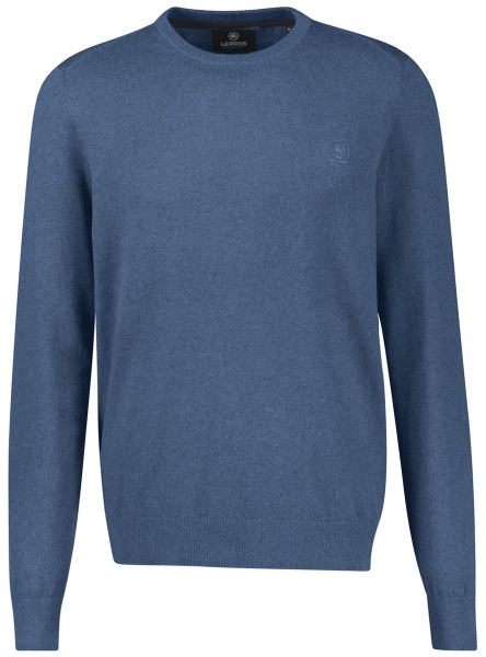 Lerros Pullover - Regular Fit - Rundhals-Ausschnitt - blau