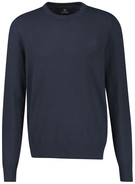Lerros Pullover - Regular Fit - Rundhals-Ausschnitt - dunkelblau