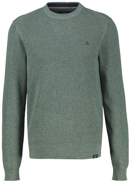 Lerros Pullover - Regular Fit - Rundhals-Ausschnitt - grün
