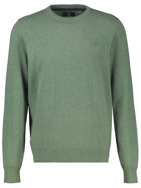 Lerros Pullover - Regular Fit - Rundhals-Ausschnitt - grün