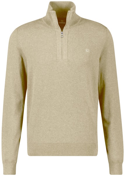 Lerros Pullover - Regular Fit - Troyer - beige
