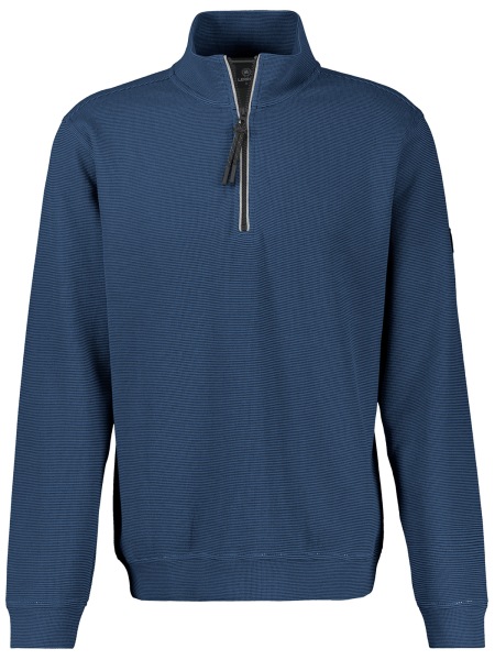Lerros Pullover - Regular Fit - Troyer - blau