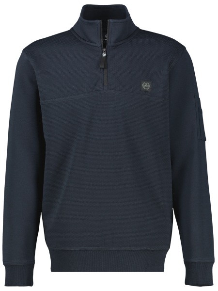 Lerros Pullover - Regular Fit - Troyer - dunkelblau