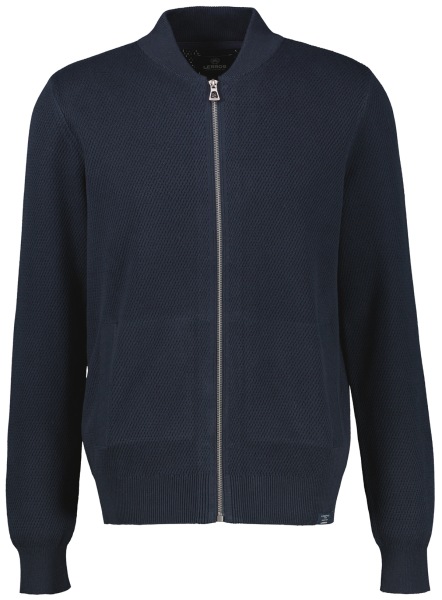 Lerros Strickjacke - Regular Fit - Reissverschluss - dunkelblau