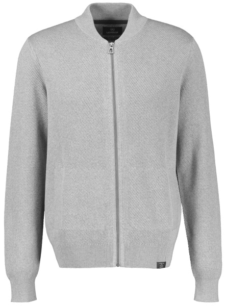 Lerros Strickjacke - Regular Fit - Reissverschluss - grau