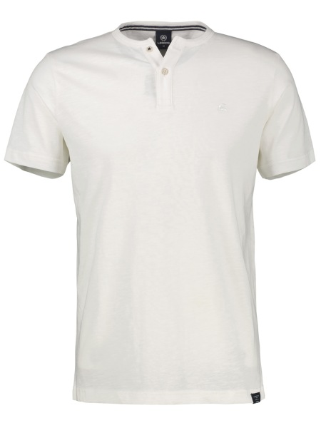 Lerros T-Shirt - Regular Fit - mit Knopfleiste - gedecktes weiß