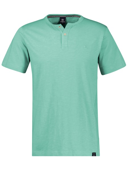 Lerros T-Shirt - Regular Fit - mit Knopfleiste - grün