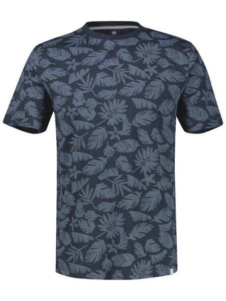 Lerros T-Shirt - Regular Fit - Rundhals - floraler Print - dunkelblau