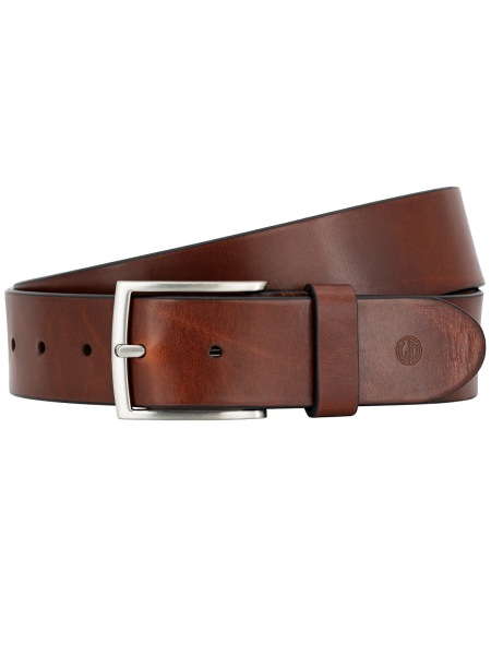 Lindenmann Ledergürtel - cognac