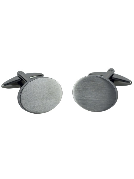 Lindenmann Manschettenknöpfe - Edelstahl - oval