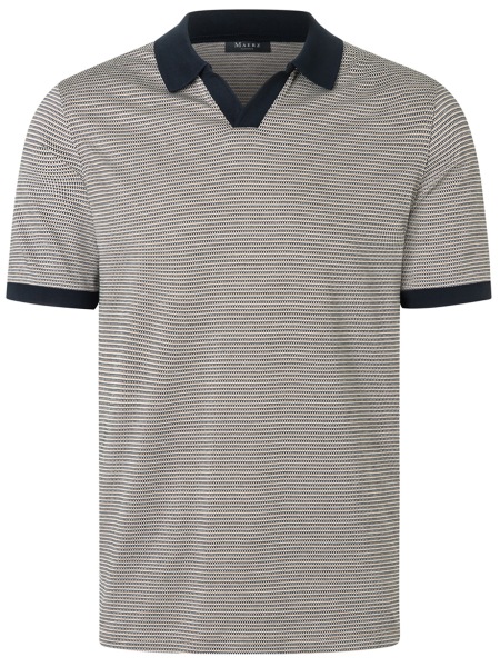 MAERZ Muenchen Poloshirt - Regular Fit - Kontrastkragen - dunkelblau / beige