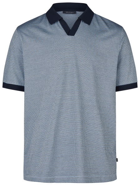 MAERZ Muenchen Poloshirt - Regular Fit - Kontrastkragen - dunkelblau / blau