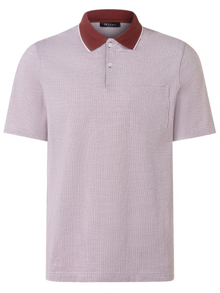 MAERZ Muenchen Poloshirt - Regular Fit - Kontrastkragen - lila