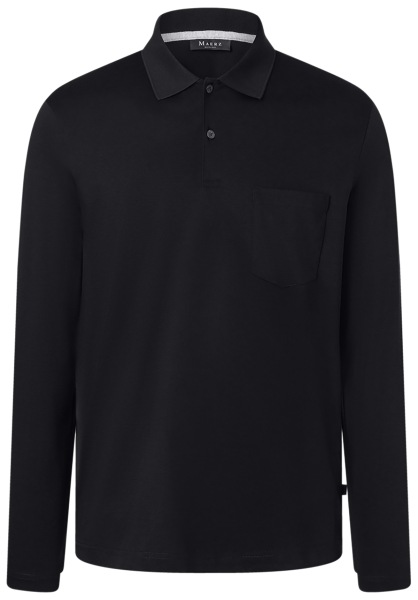 MAERZ Muenchen Polo - Regular Fit - Manches longues - noir