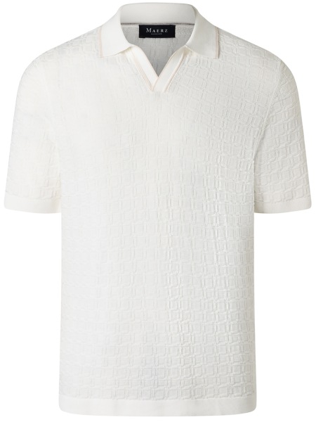 MAERZ Muenchen Poloshirt - Regular Fit - Struktur - gedecktes weiß