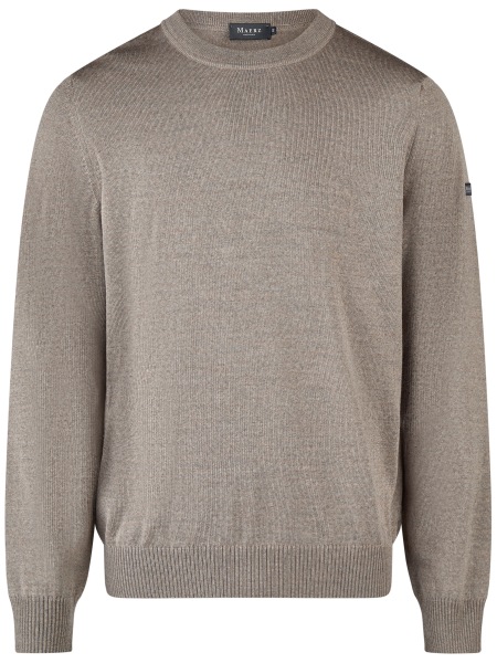 MAERZ Muenchen Pullover - Regular Fit - Rundhals - Merinowolle - beige