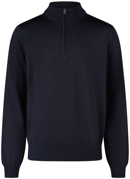 MAERZ Muenchen Pullover - Regular Fit - Troyer - Merinowolle - schwarz
