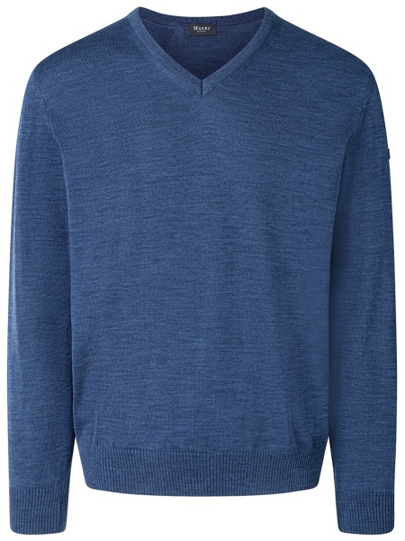 MAERZ Muenchen Pull - Regular Fit - col V - bleu foncé