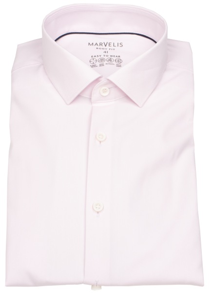 Marvelis Hemd - Body Fit - Easy To Wear Performance - rosé