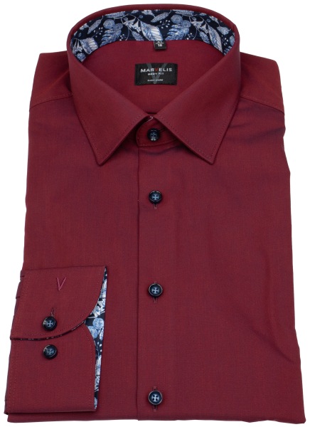 Marvelis Hemd - Body Fit - Kentkragen - rot - extra langer 69cm Arm - ohne OVP
