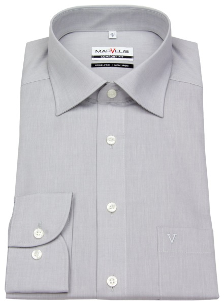 Marvelis Hemd - Comfort Fit - Chambray - hellgrau - ohne OVP