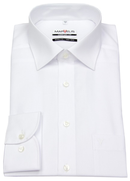 Marvelis Hemd - Comfort Fit - New Kent Kragen - weiß