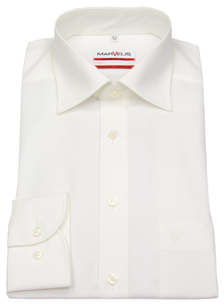 Marvelis Hemd - Modern Fit - Kentkragen - hellbeige - ohne OVP