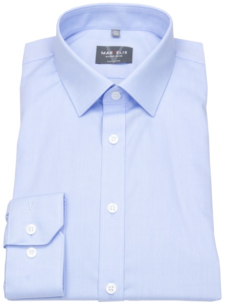 Marvelis Hemd - Super Slim Fit - Kentkragen - hellblau