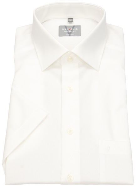 Marvelis Kurzarmhemd - Comfort Fit - hellbeige