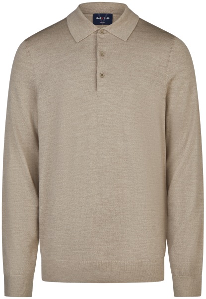 Marvelis Pullover - Merinowolle - Polokragen - beige