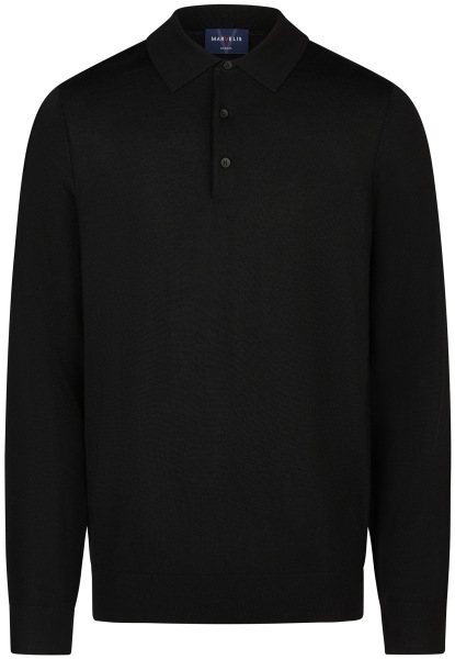 Marvelis Pullover - Merinowolle - Polokragen - schwarz