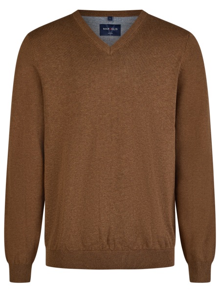 Marvelis Pullover - V-Ausschnitt - braun