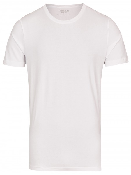 Marvelis T-Shirt Doppelpack - Body Fit - Rundhals - weiß
