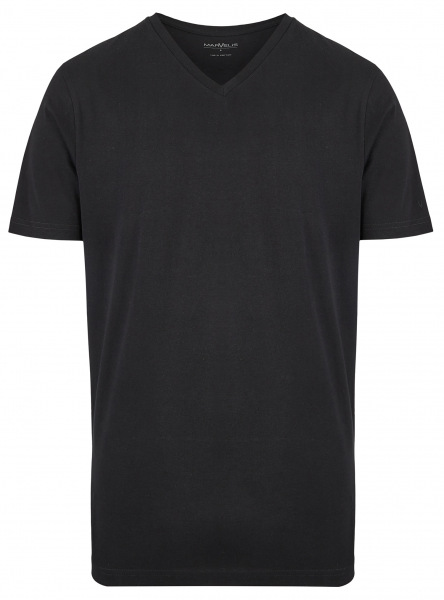 Marvelis T-Shirt Doppelpack - Modern Fit - V-Ausschnitt - schwarz