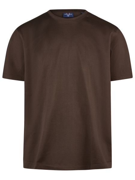 Marvelis T-Shirt - Regular Fit - Rundhals - merzerisierte Baumwolle - braun