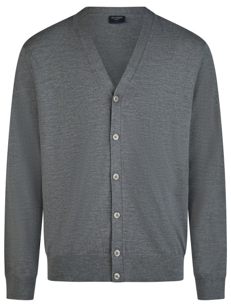 OLYMP Cardigan - Merinowolle - grau - ohne OVP - 5335 66 63 
