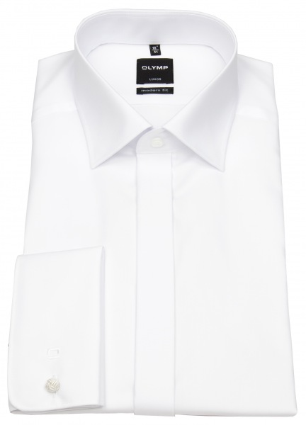 OLYMP Formal Shirt - Modern Fit - Kent - UMA - white - extra-long 70cm sleeve