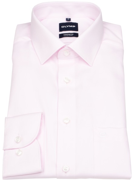OLYMP Hemd - Comfort Fit - Cover Shirt - extra blickdicht - rosé