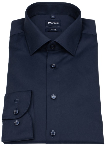 OLYMP Hemd - Level 5 Body Fit - Cover Shirt - extra blickdicht - dunkelblau