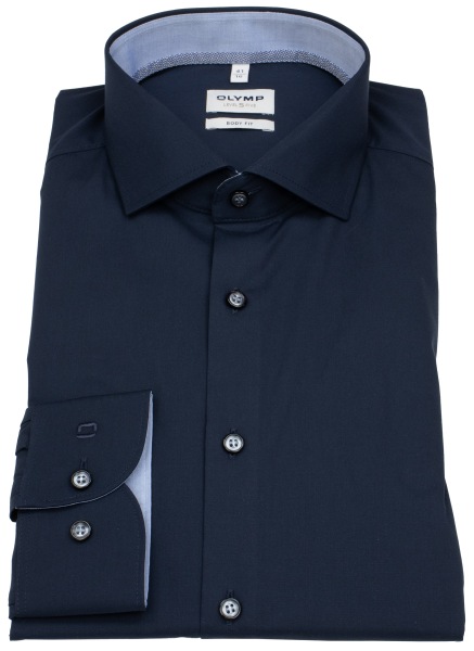 OLYMP Hemd - Level 5 Body Fit - Royal Kentkragen - dunkelblau