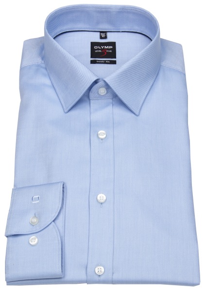 OLYMP Hemd - Level 5 - Twill - besonders blickdicht - hellblau - ohne OVP