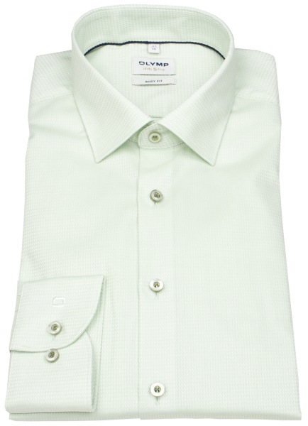 OLYMP Hemd - Level Five Body Fit - Struktur - grün